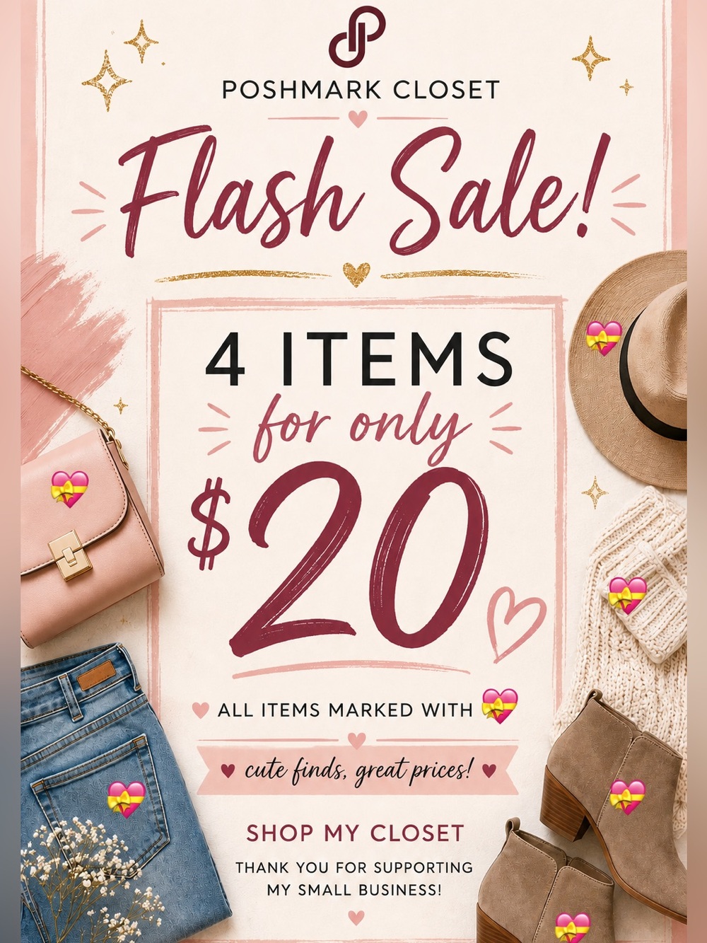 💝 Clearance Sale - all items marked with 💝 are 4 x $20💝